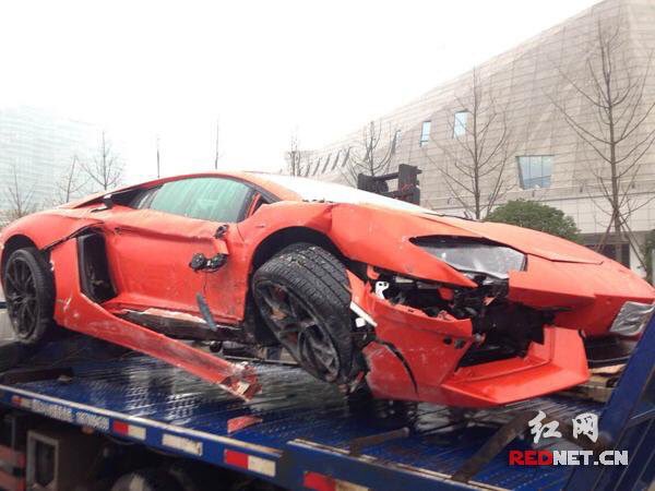 Lamborghini driver attempts drift, plows into a new museum in China's Changsha on Christmas Eve