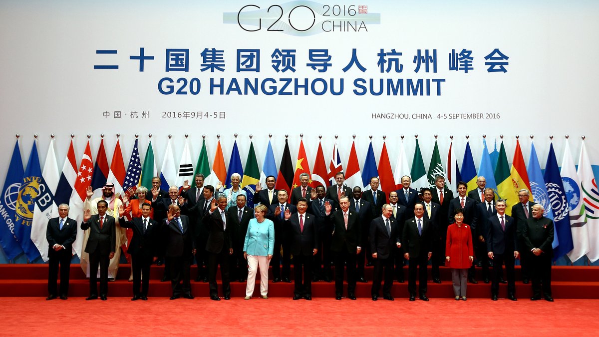 World leaders pose for a family photo during the G20 Summit in Hangzhou, China  