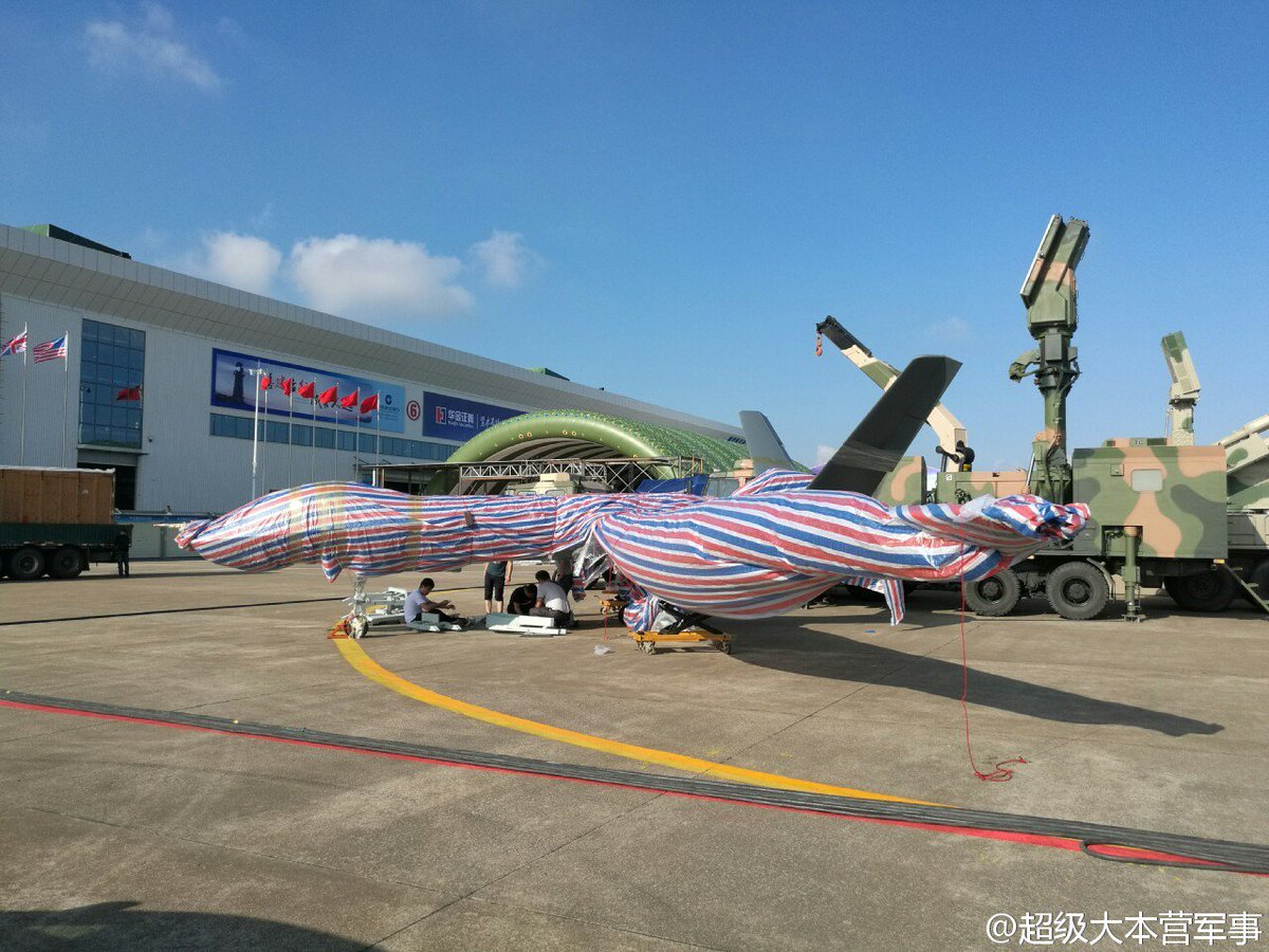 Wing Loong II UAV and a shrouded UAV 