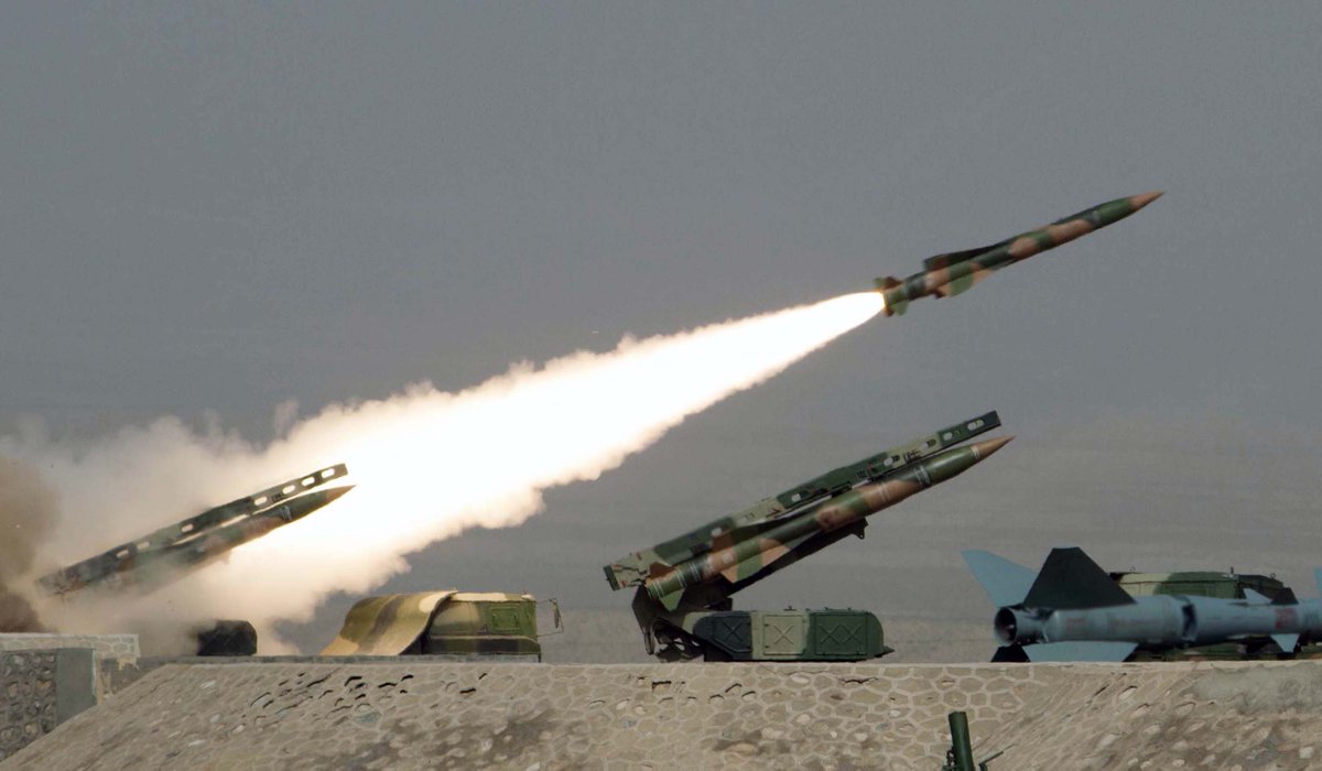 Anti-aircraft missile system HQ-12 drills in the West of China. 