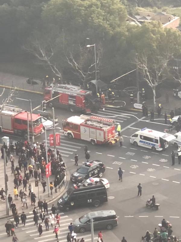 A car plowed into pedestrians in downtown Shanghai Friday morning, leaving 18 hospitalized, 3 of them severely injured, local authorities say. Cause is still under investigation.   