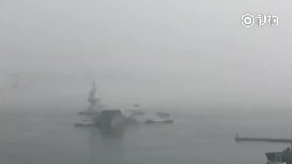 China's first domestically-built aircraft carrier set out from a port for sea trials Sunday morning.   