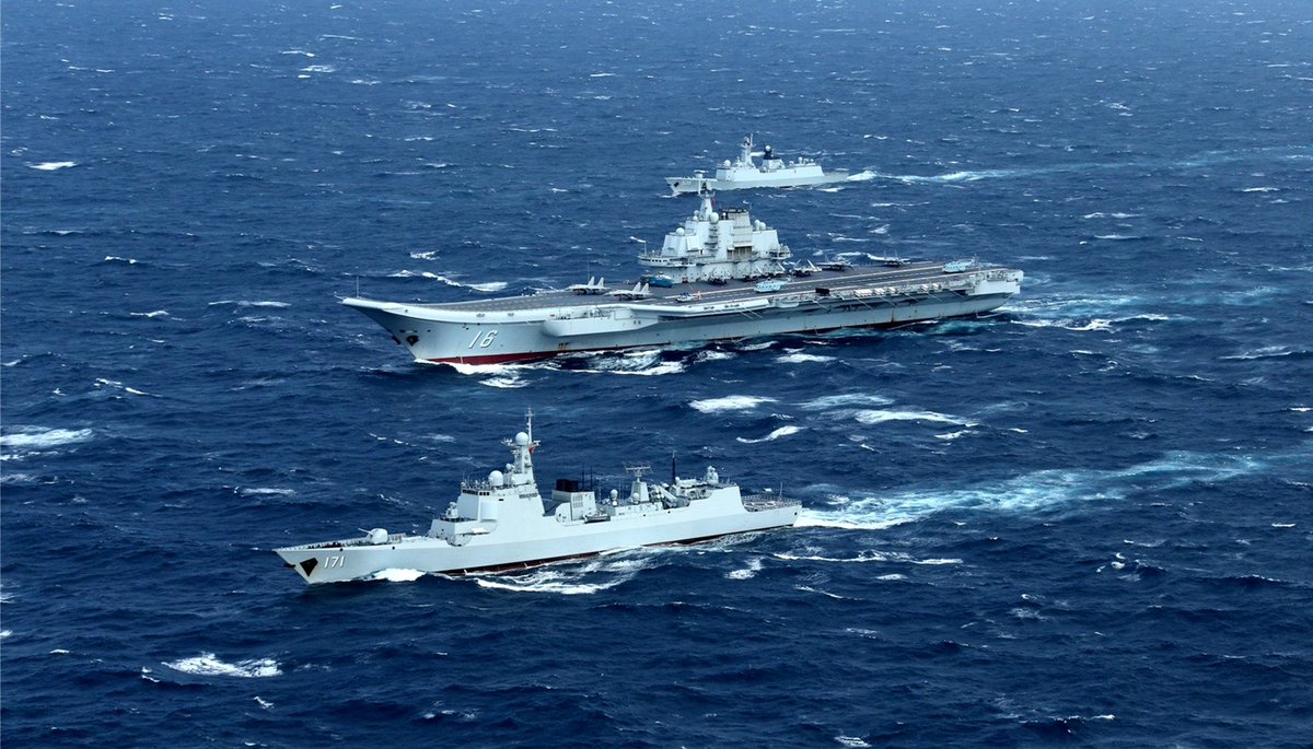 China's aircraft carrier LIAONING and its group has initially developed combat capabilities for group operations, say a military spokesman.    