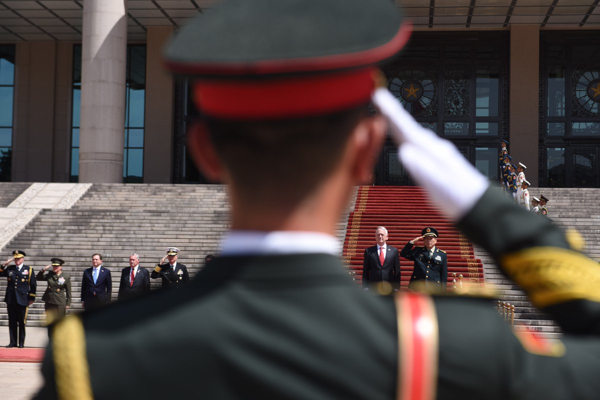 SecDef Mattis met with the President of China Xi Jinping and Defense Minister Wei Fenghe in Beijing