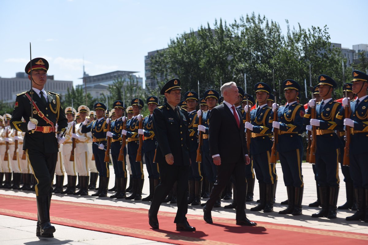 SecDef Mattis met with the President of China Xi Jinping and Defense Minister Wei Fenghe in Beijing