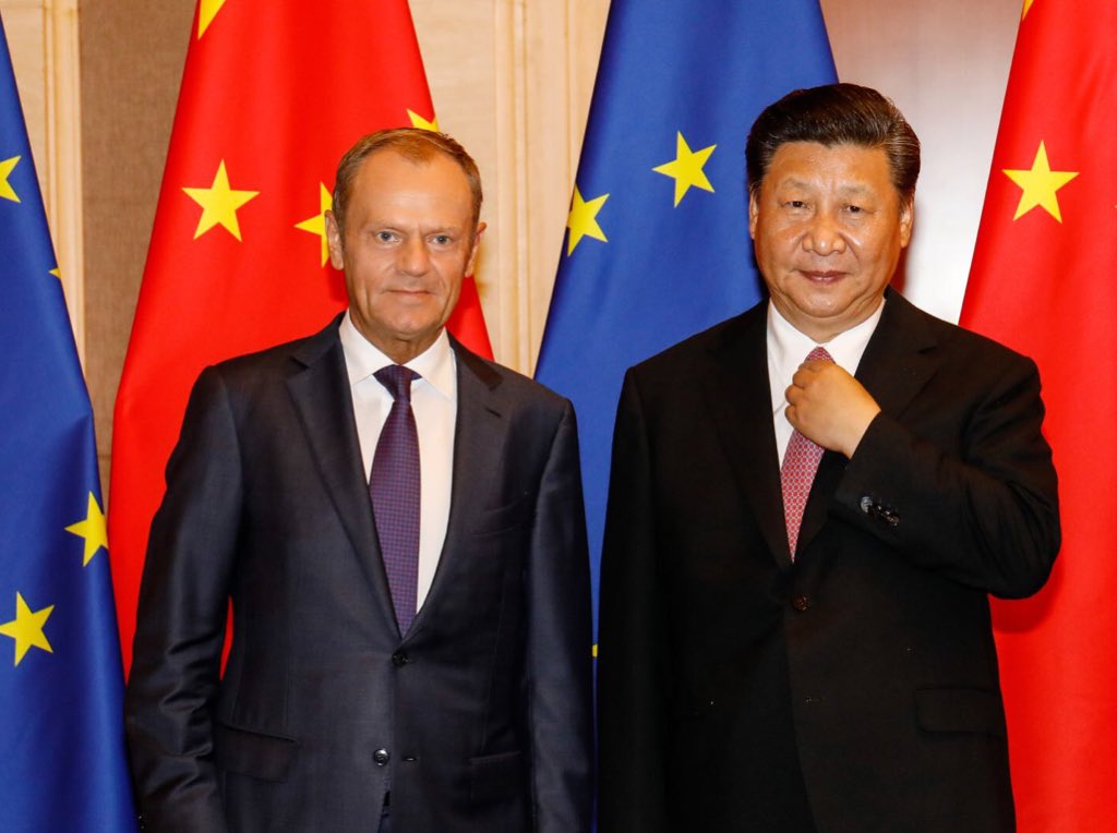 Tusk: Meeting with President Xi Jinping in Beijing as part of our #EUChinaSummit.   