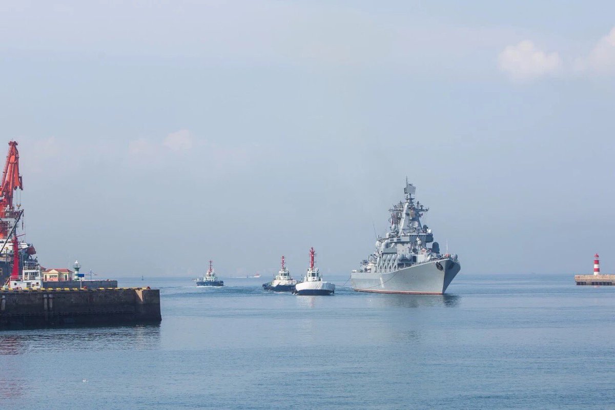 A Russian ship is visiting Qingdao, China