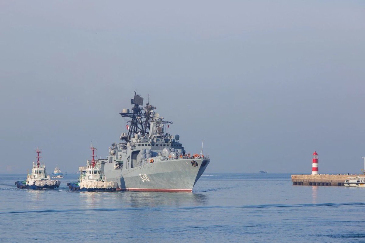 A Russian ship is visiting Qingdao, China