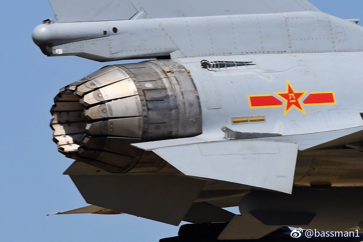 Probably the first major surprise arrived the Zhuhai this morning: the J-10B prototype 1034 modified to a TVC-testbed.   