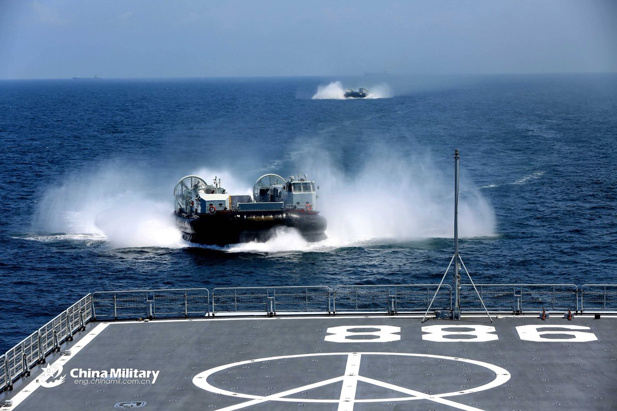 Photo series of Chinese Navy Type 071 amphibious ship YIMENGSHAN 988 on