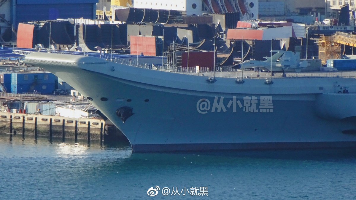 Both PLAN carriers at Dalian shipyard   
