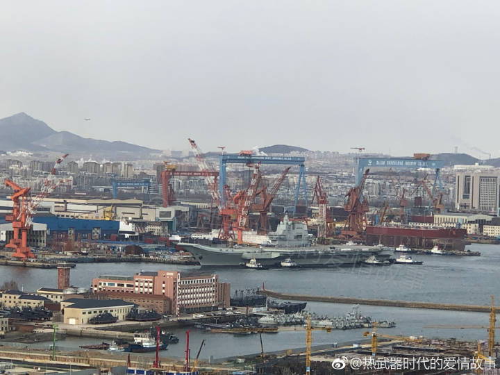 China's second carrier left Dalian this morning for its fourth test cruise.     