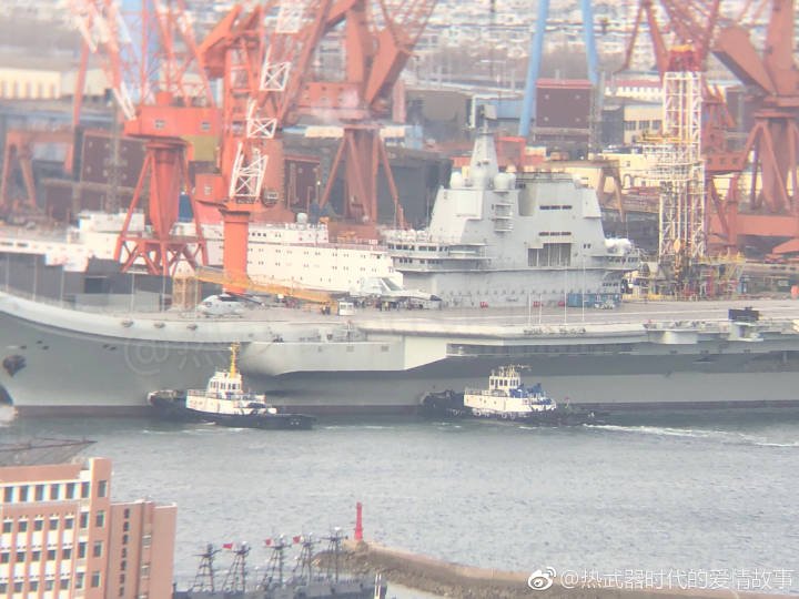 China's second carrier left Dalian this morning for its fourth test cruise.     