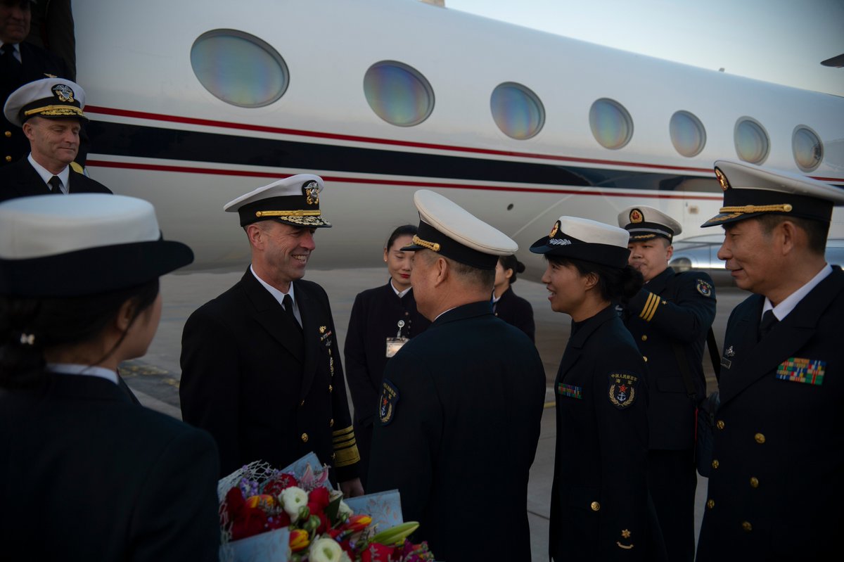US CNO ADM Richardson met Shen Jinlong and Qiu Yanpeng, cmdr and dep cmdr of China's PLAN Navy, while on an official visit to Beijing. It was a constructive and candid discussion, CNO said.    