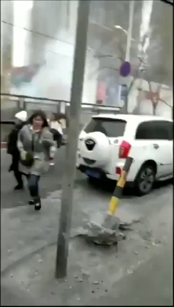 A series of explosions reported this afternoon near the Wanda Shopping Plaza on Hongqi Street in the northeast Chinese city of Changchun. Cause and injuries if any unclear. Some videos from weibo, complied by the Beijing News    