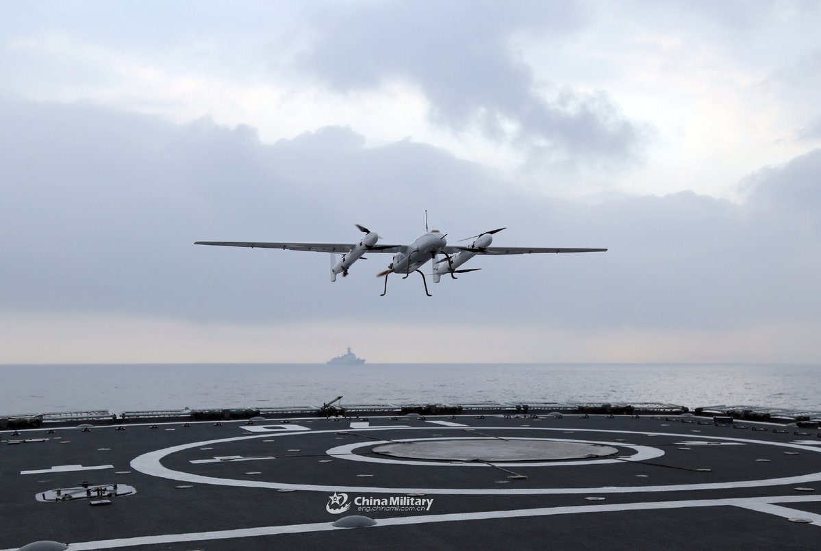 UAV deployed aboard Destroyer Lanzhou.   