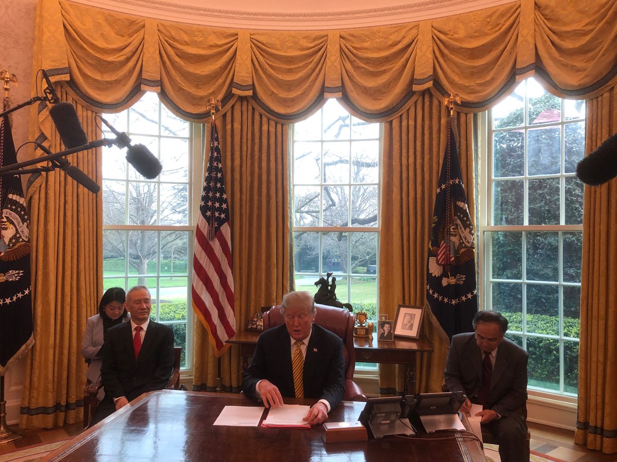 Trump says may have a trade deal with China in four weeks, maybe more, maybe less.   