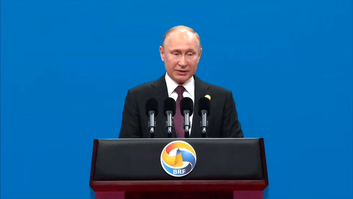 Putin made a speech at One Belt road summit