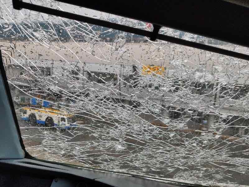 China Southern A380 B-6140 (CAN-PEK) suffered damage while flying through a hail storm.   