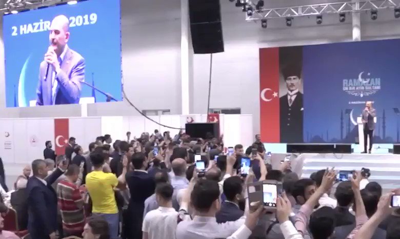 Turkey's Interior Minister Suleyman Soylu tells Uighur dissidents from China's Xinjiang Uygur Autonomous Region to unite and rally behind Turkish President Erdogan, says a leader like Erdogan is what they have been waiting for so long.   