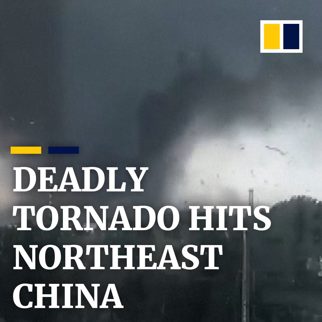 A  tornado swept through northeast China, killing six people, injuring 200, and destroying buildings in its path.   