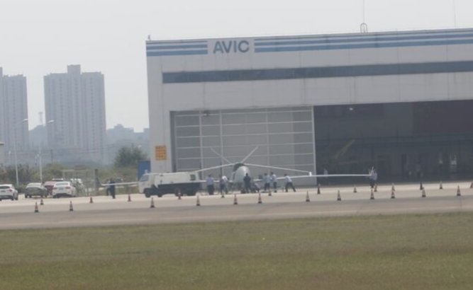 A rare image of the Soaring Dragon II UAV