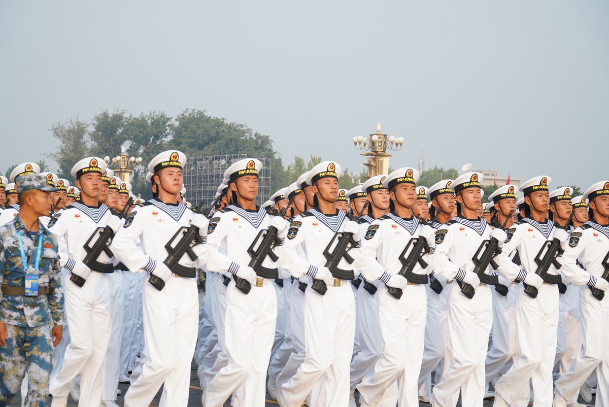 Formation ready for the military parade ahead of #PRC70 National Day grand ceremony starting in two hours #NationalDay2019 