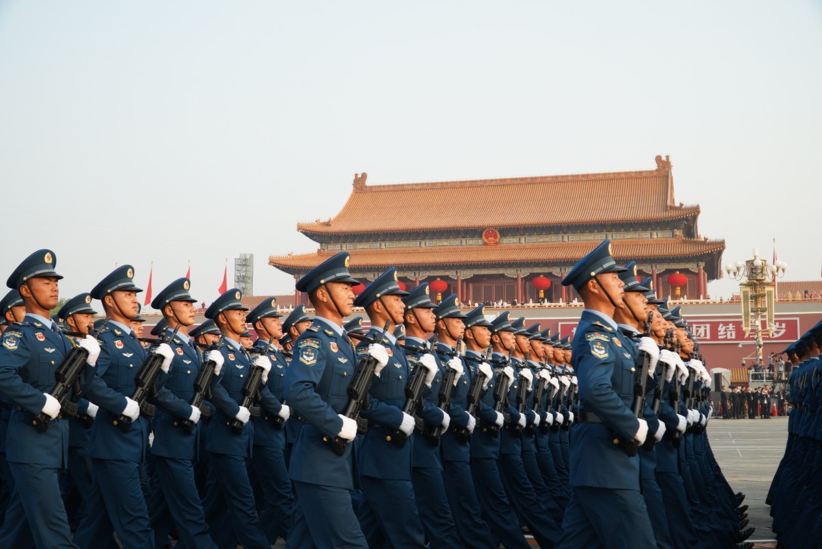 Formation ready for the military parade ahead of #PRC70 National Day grand ceremony starting in two hours #NationalDay2019 