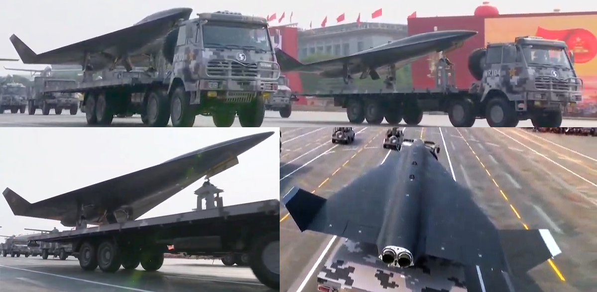 The long awaited supersonic recce UAV and what we see, it is not air-breathing, it is powered by two engines seems to be launched off an H-6N and has a decent landing gear