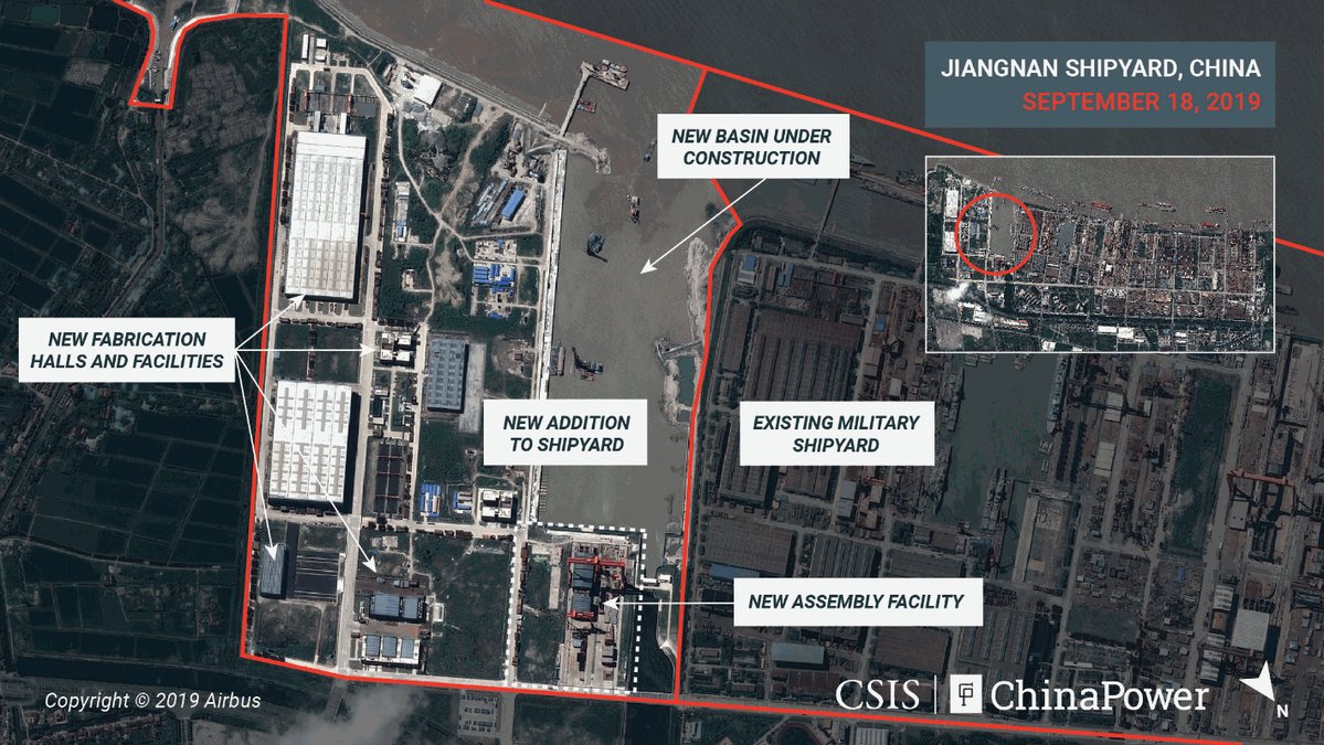 High-resolution satellite images reveal extensive work under way on China's aircraft carrier 'factory'