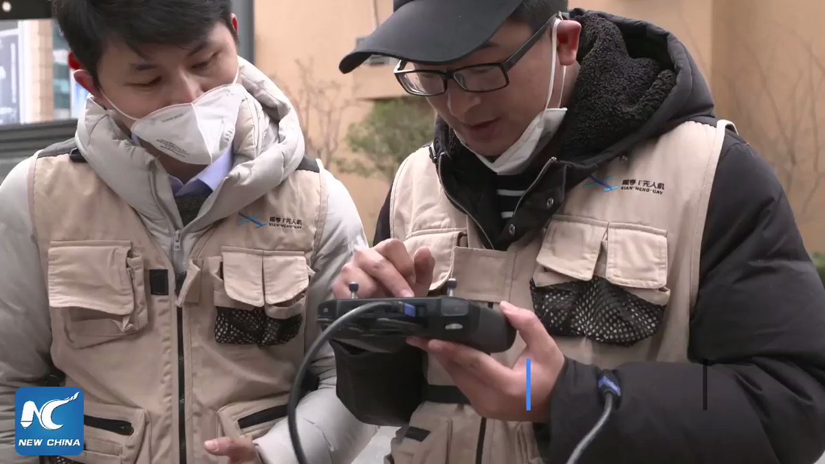 Camera drones are employed in Hangzhou, China to urge elderly residents to stay indoors, amid the novel coronavirus outbreak