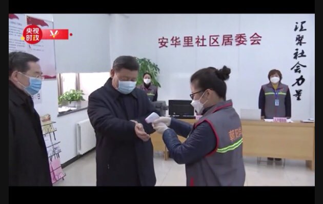China President Xi Jinping seen out and about in Beijing, inspecting coronavirus containment efforts