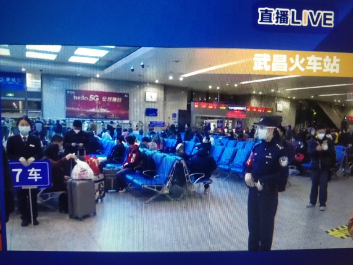 Wuhan: live from a train station waiting room