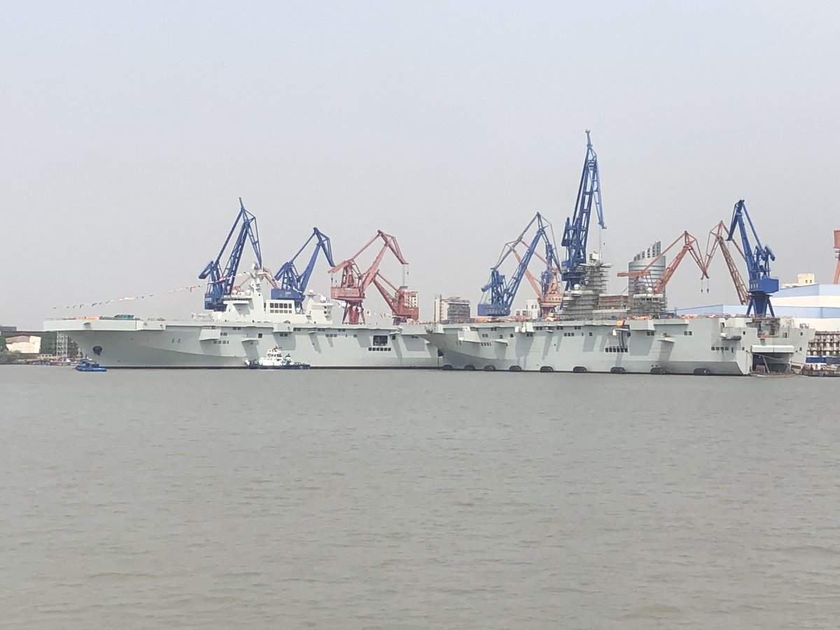 At this very moment the Shanghai shipyards alone have 24 navy ships in the making, among which two 075 LHD, which, this article claims, will be useful in anti-piracy operations.