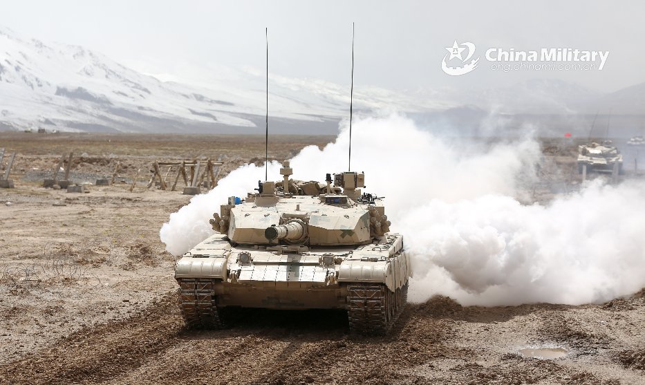 PLA MBTs and IFVs rumble in plateau mountainous area