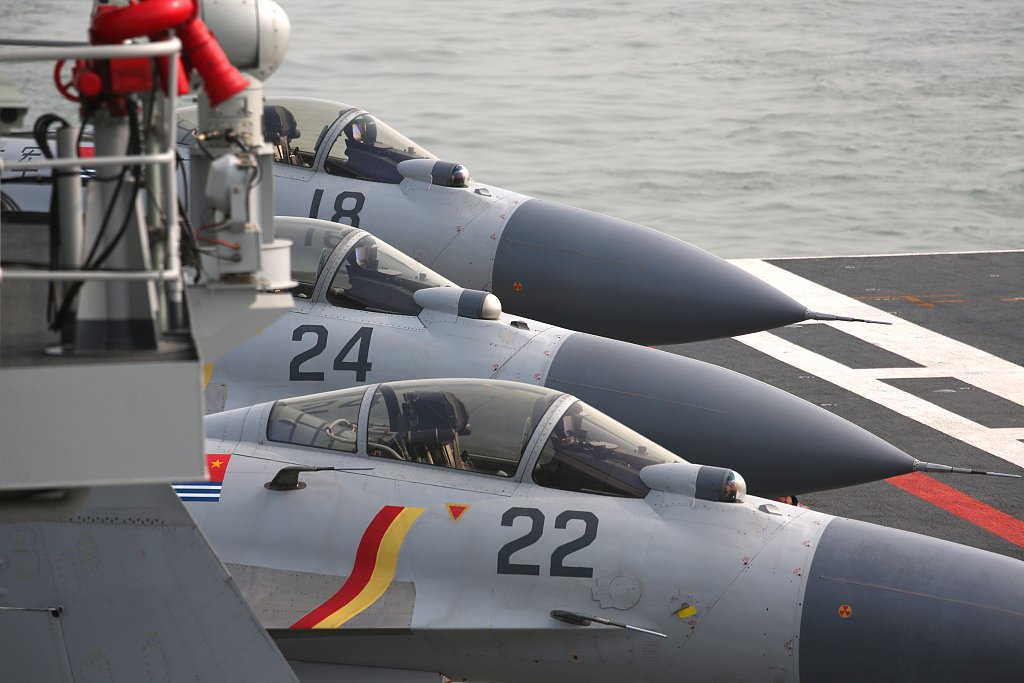 J-15 fighters make its debut operational mission on Chinese newest aircraft carrier