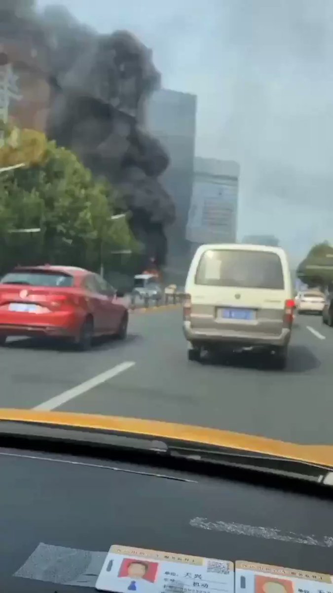 China: Bus caught on fire in Wuhan street on September 26, 2020