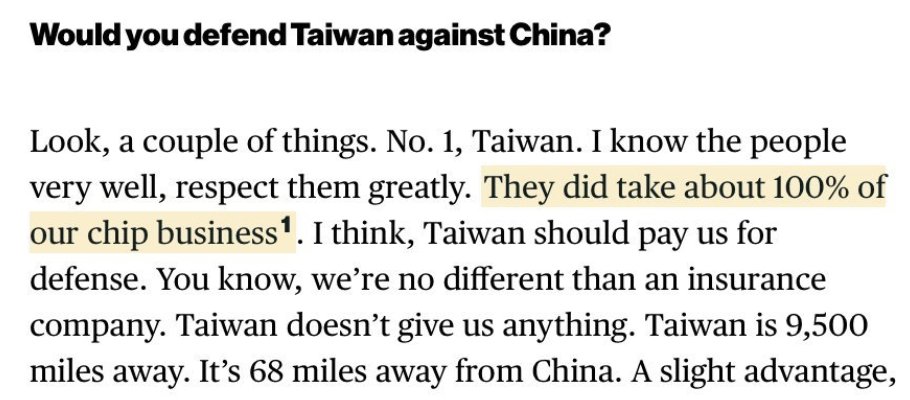 Bloomberg: Would you defend Taiwan against China? Trump: No