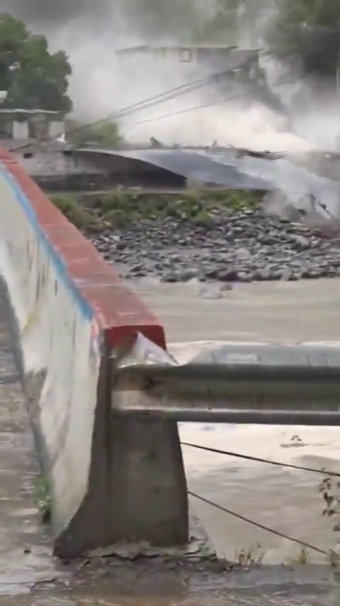 A  mudslide destroyed a village in Danba county, China yesterday. Fortunately everyone was evacuated beforehand so no casualties