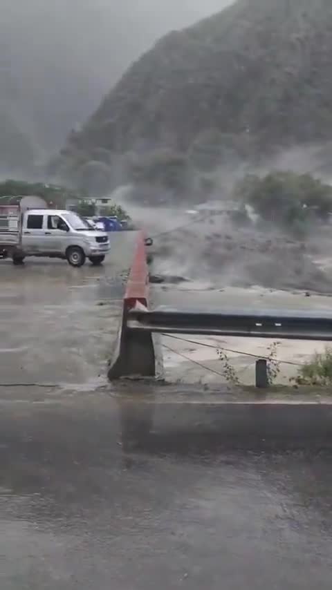 A  mudslide destroyed a village in Danba county, China yesterday. Fortunately everyone was evacuated beforehand so no casualties