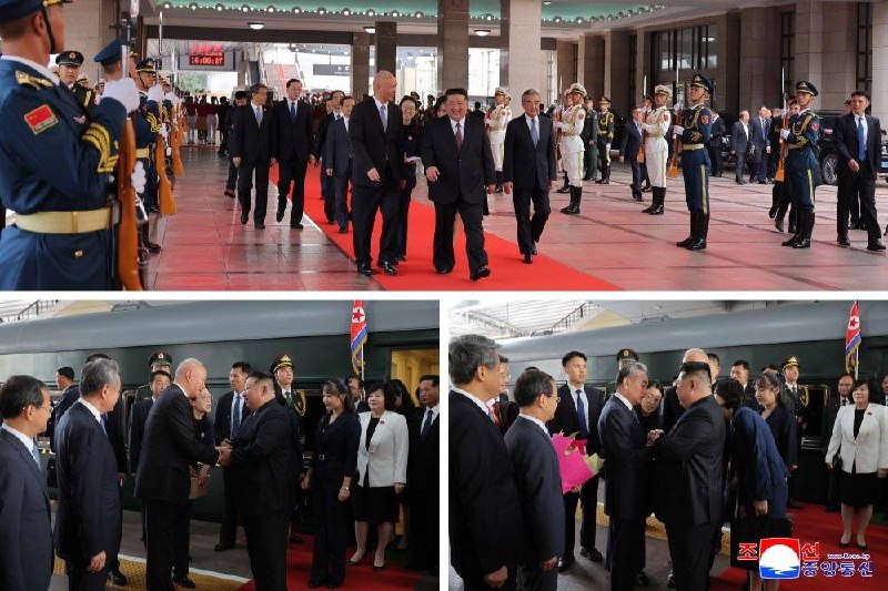 Kim Jong Un arrives in Beijing