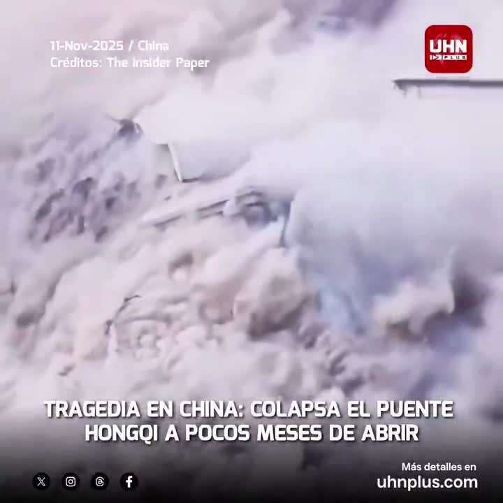 The Hongqi Bridge, 758 meters long, collapsed in southwest China, just months after its inauguration