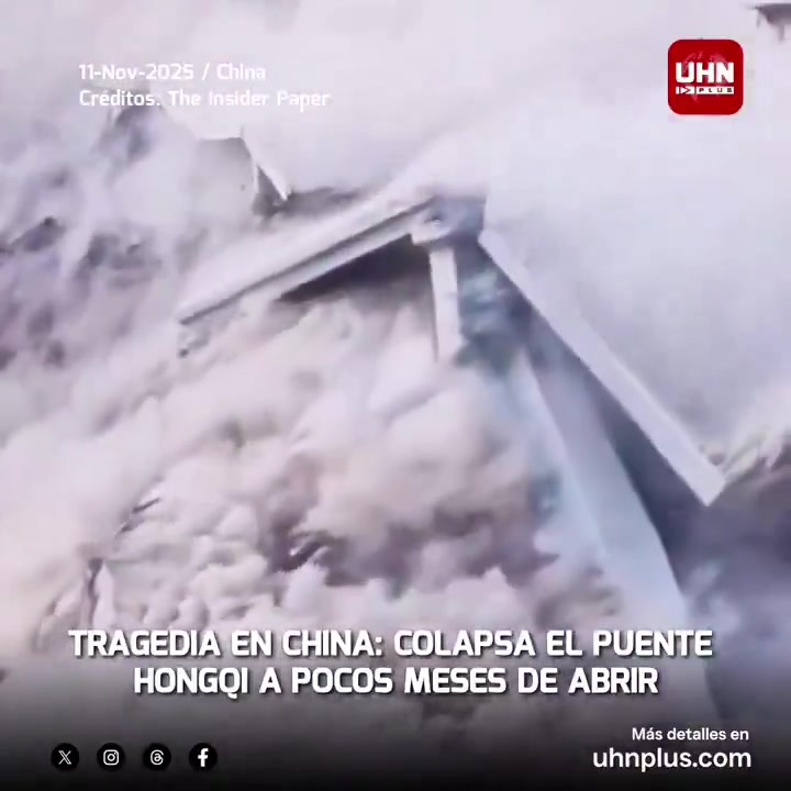 The Hongqi Bridge, 758 meters long, collapsed in southwest China, just months after its inauguration