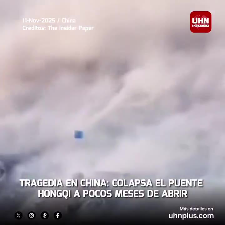 The Hongqi Bridge, 758 meters long, collapsed in southwest China, just months after its inauguration