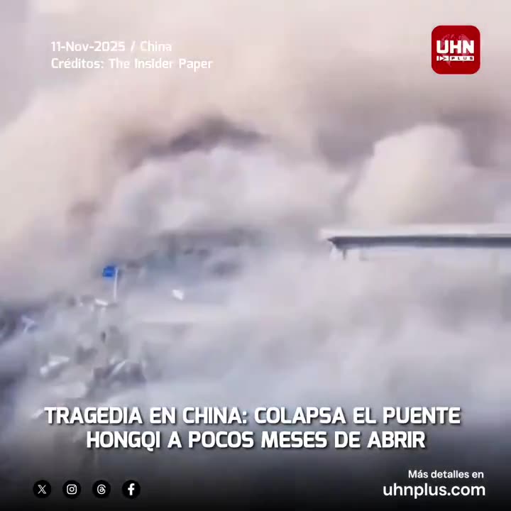 The Hongqi Bridge, 758 meters long, collapsed in southwest China, just months after its inauguration