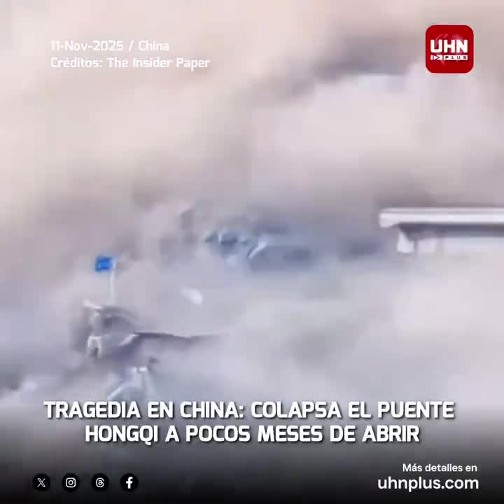 The Hongqi Bridge, 758 meters long, collapsed in southwest China, just months after its inauguration