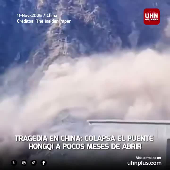 The Hongqi Bridge, 758 meters long, collapsed in southwest China, just months after its inauguration