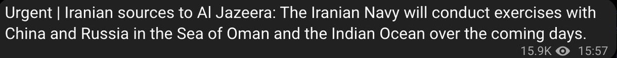 The Iranian Navy will conduct exercises with China and Russia in the Sea of Oman and the Indian Ocean over the coming days, Iranian sources tell Al Jazeera