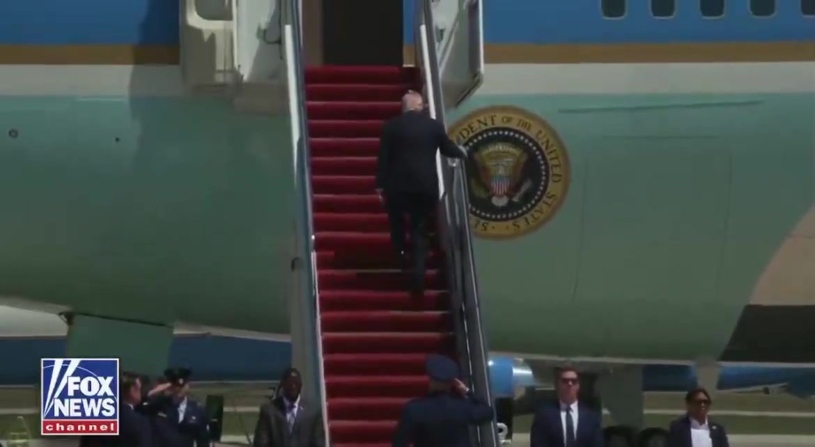 U.S. President Donald J. Trump boards Air Force One as he leaves for his trip to Beijing, China to meet with Chinese President Xi Jinping